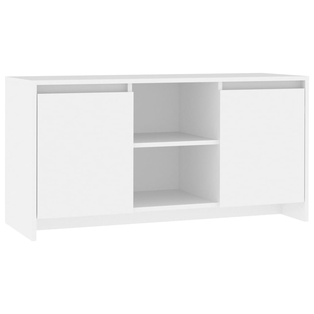 Vidaxl TV Cabinet, White, 102X37.5X52.5 Cm, Wood-Based Material