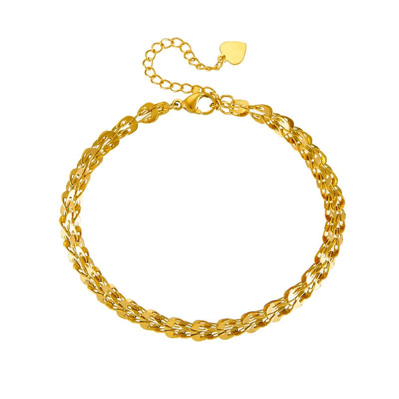 Gold Phoenix Tail Chain Bracelet For Women Dainty Jewelry