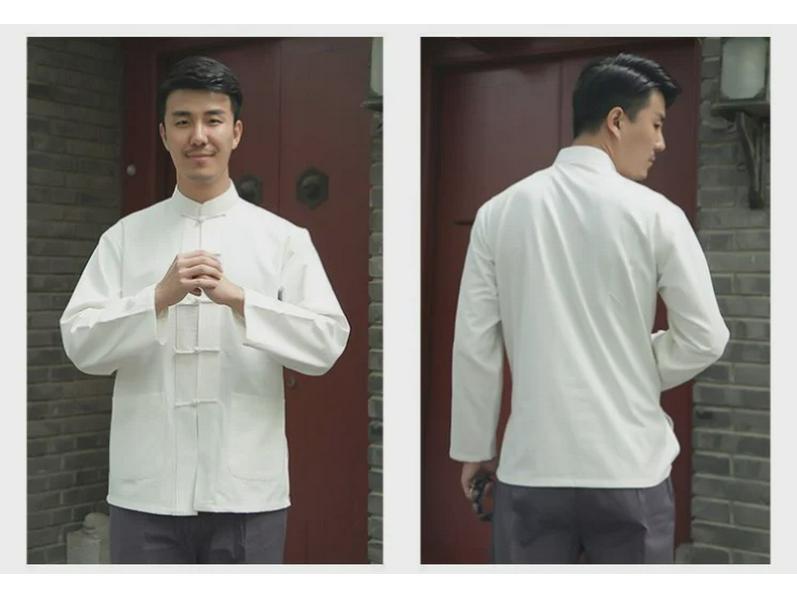 Men's Large Tang Suit Hanfu Long-Sleeve Jacket