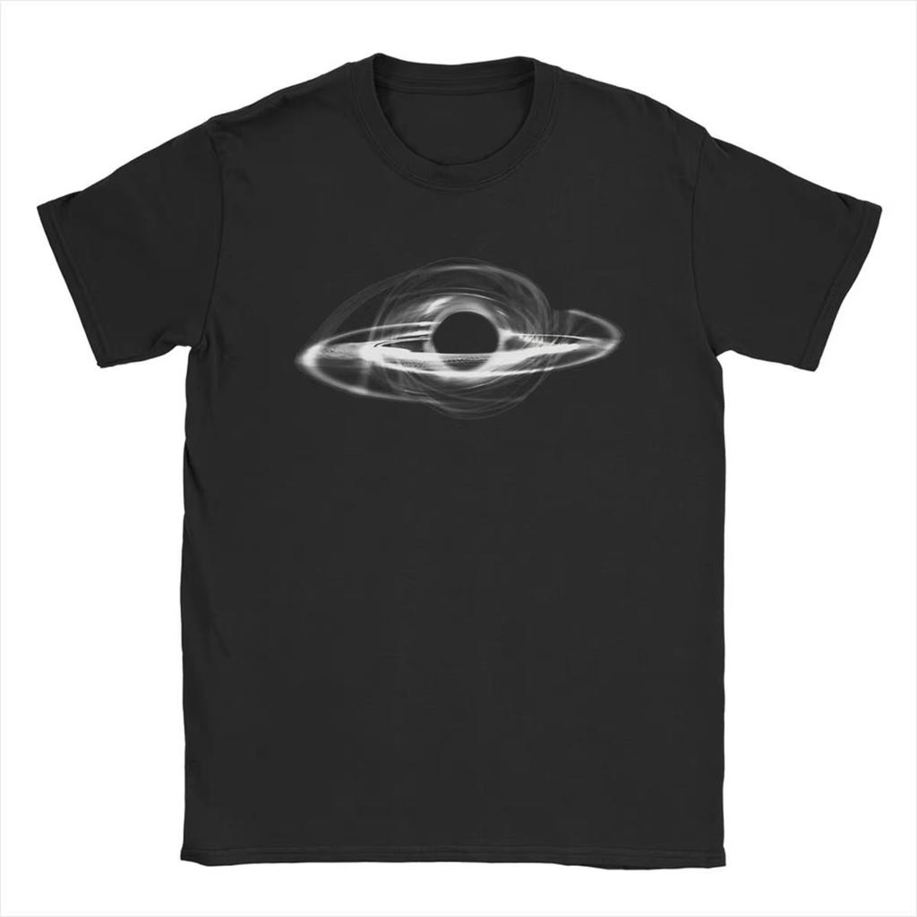 2025 Men Interstellar Wormhole Space Science Fiction T Shirt Pure Cotton Clothing Vintage Short Sleeve Round Neck Tees T-Shirts