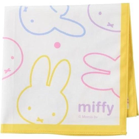 Marushin Handkerchief Miffy Pastel Colorful Entrance Admission Goods Preparation Nursery Kindergarten Elementary School Boys Girls 3030 Cm
