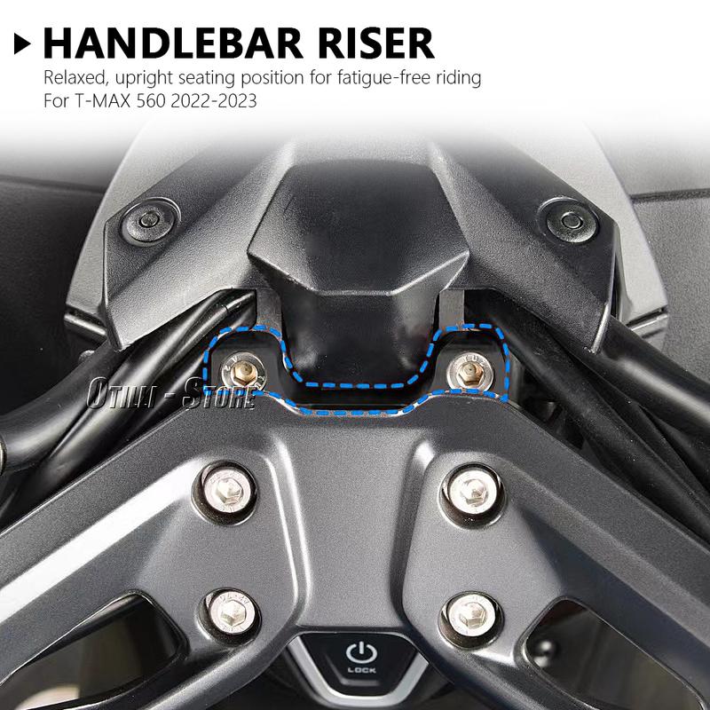 Motorcycle Accessories Handlebar Riser For YAMAHA TMAX560 TMAX T-MAX 560 2022-2024 Clamp Extend Handle Bar Adapter Mount