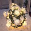 1.5M 10 LED Rose Flower String Lights Battery Powered Artificial Vine Garland Night Lamp for Wedding Valentines Day Party Decor