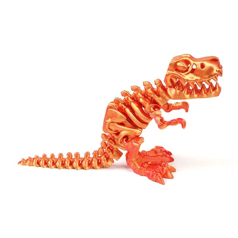 3D Printed Dragon Dinosaur Model Joints Can Move Freely Desktop Craft Ornament Gifts for Kids For Landscaping Decoration