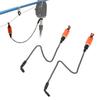 2PCS Fishing Alarm Hanger ABS Stainless Steel Portable Fish Bite Bait Alarm Bite Indicator Carp Fishing Chain for Outdoor Red