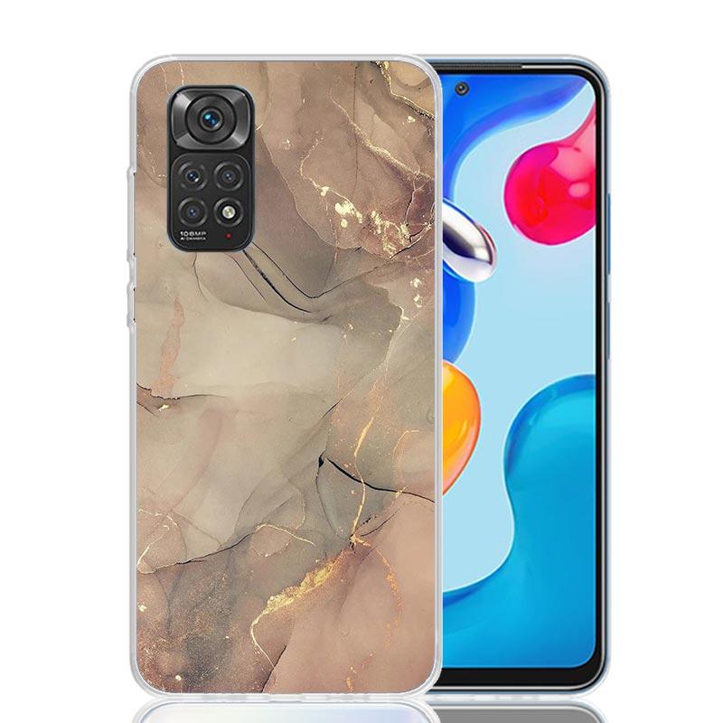 Granite Marble Phone Case For Xiaomi Redmi Note 13 14 15 Pro Plus 12S 12 14S 11S 11E 10 10S 11 11T 5G 4G Cover Coque Redmi Note
