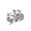 10pcs Gold Color Stainless Steel Round Flat Stud Earring Circle DIY Jewelry Making Earrings Findings Dangle Charms Accessories