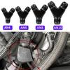 AN4 AN6 AN8 AN10 Y Adapter Block Male Thread Fuel Hose Fitting Adapter Tee Fluid Oil Pipe Air Line Joint Universal Aluminium
