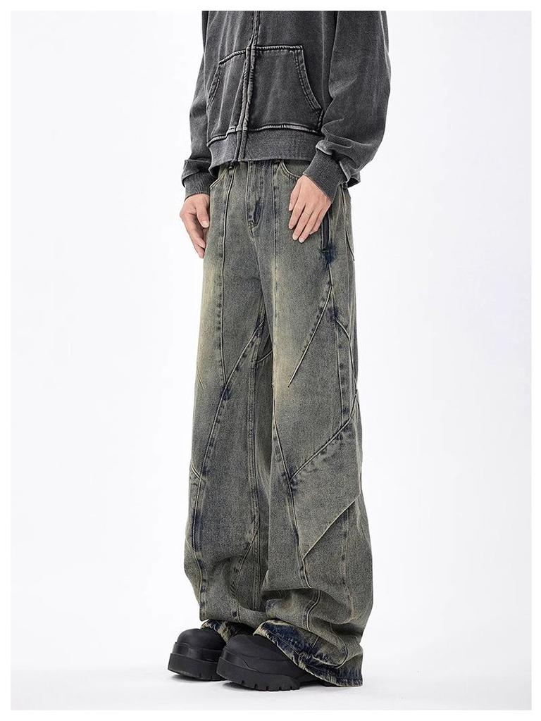 Herren Retro Wide Leg Jeans - Trendige lockere Passform für Frühling & Herbst