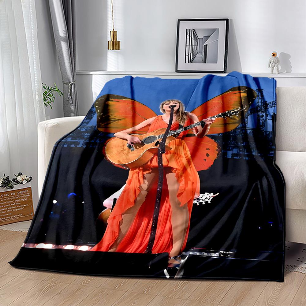 Coperta di Flanella Scintillante per Performance di Taylor Swift - Morbida e Adatta per Divani, Letti, Uffici, Viaggi, Tutte le Stagioni, Ottimo Regalo per Feste e Compleanni.