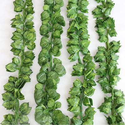 72-Leaf Dill Small Strip Sweet Potato Ivy Simulated Plant Vine Decorative Fake Flower Plastic Artificial Flower Green Leaf Vine