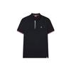 Business Casual Breathable Solid Color Logo Cotton Short Sleeve Polo Shirt Men Polo Shirts Navy-Blue F51M221103FNV