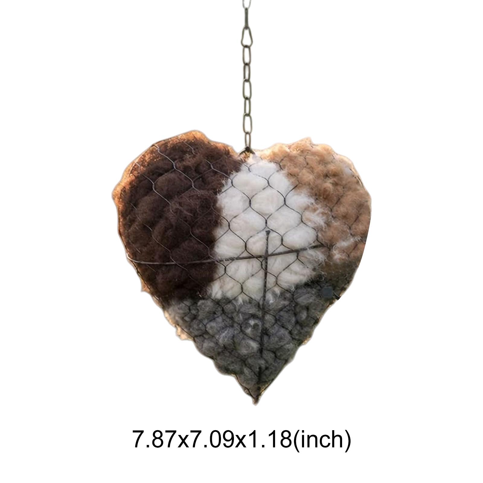 

Refillable Hummingbird Nest Holder Handmade Fiber Bird Nesting Dual-Season Outdoor Bird Nesting Houses for Garden Yard Friends