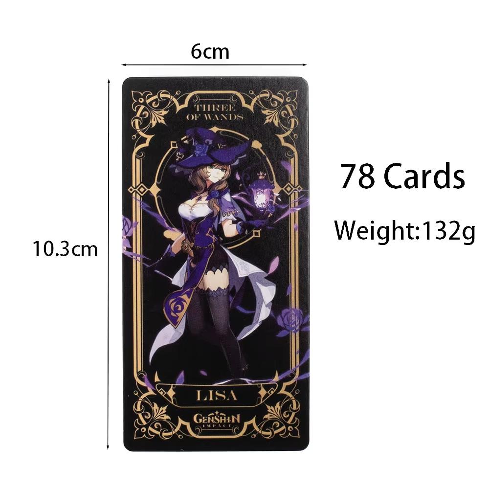 Anime Tarot 78pcs Fortune Telling Card Game English Version 10.3*6cm Vision Board for Entertainment