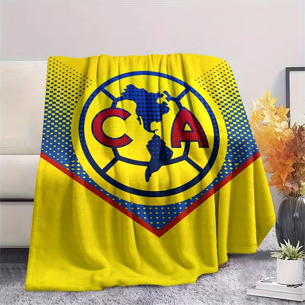 Club America Print Flannel Blanket, High quality Comfortable for All Seasons, Home Decor, Warmth and Comfort, Perfect for Christmas Gifts