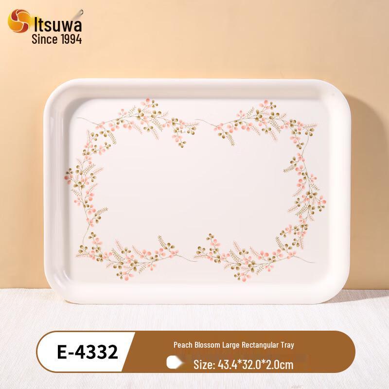 

Wuhe Peach Blossom Melamine Rectangular Serving Tray