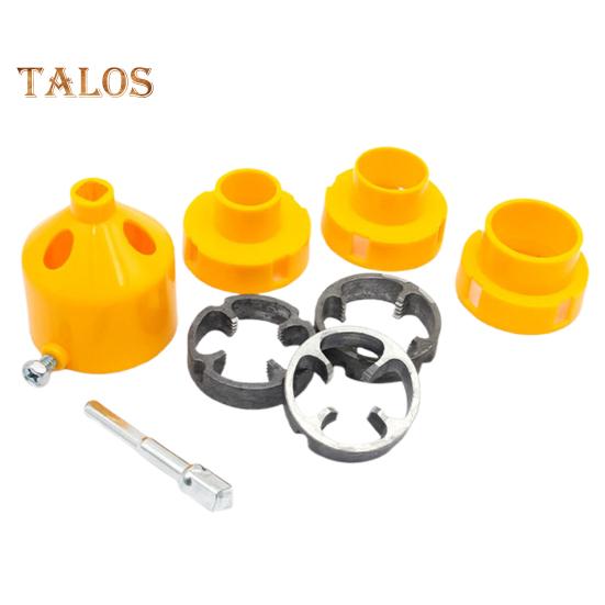 

7/8 шт./комплект электрических дрелей для труб с резьбонарезным набором с 3 размерами плашек, профессиональная электрическая дрель, совместимая с ПВХ водопроводными трубами, резьбонарезные инструменты B