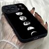 M281 Black White Moon Stars Angel Eyes Soft Phone Cases for iPhone Samsung Xiaomi Rdemi Huawei Honor Infinix Realme OPPO Vivo All Model TPU Case