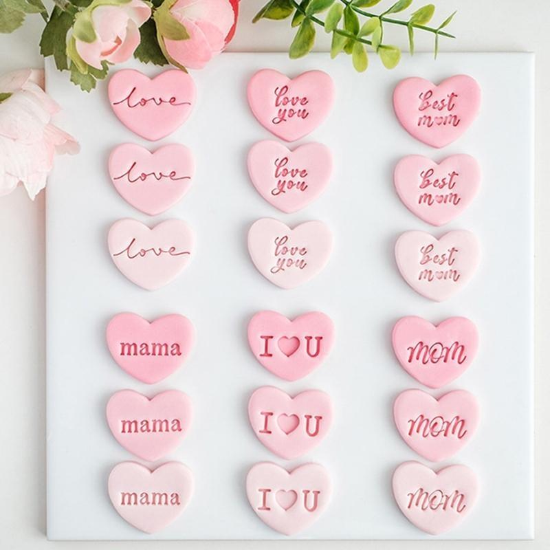 7 Stück Liebliches Herz Ausstecher Set Kekse Stempelformen Für Muttertag Backen