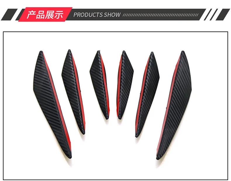 6pcs/set Car Front Bumper Lip Decoration Diffuser Splitter Fins for Peugeot Bipper Boxer Expert Partner RCZ Rifter TRAVELLER New