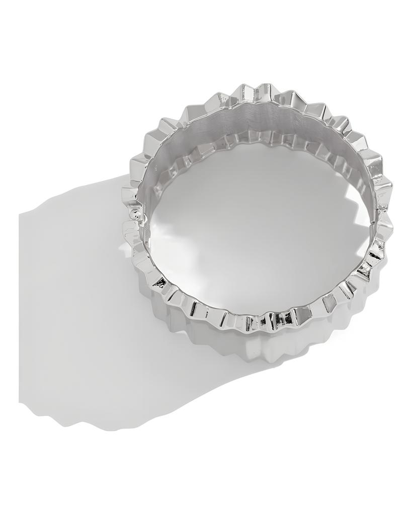 Szeroka metalowa sprężynowa bransoletka w stylu europejsko-amerykańskim punkowym z pionowym ziarnem dla kobiet