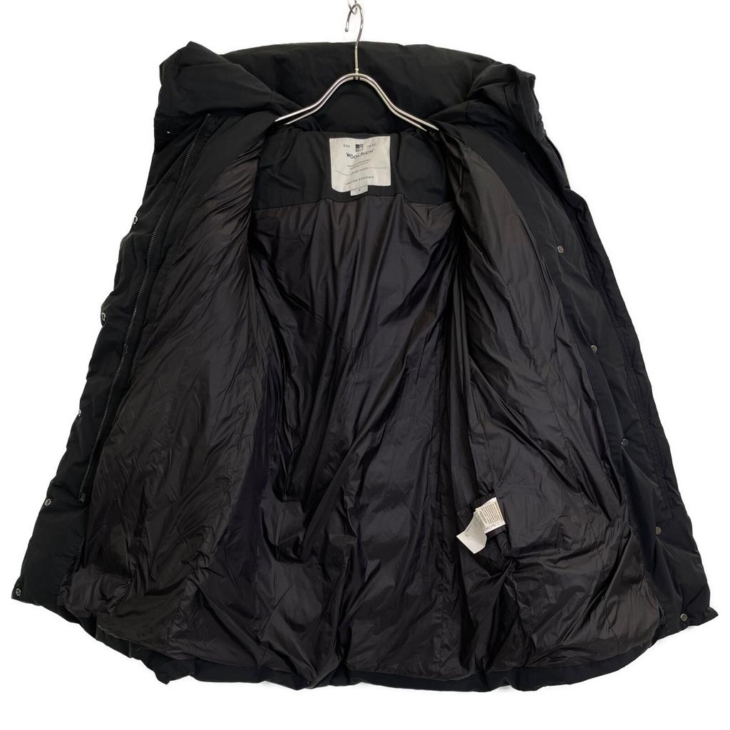 Woolrich UNITED ARROWS Special Order WWCPS2868 PUFFY PRESCOTT Hoodie Down Coat S blackUsed