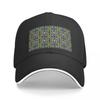 ALIEN EYES RETRO PATTERN IN BLUE GREEN AND LIGHT GREEN A Baseball Caps Hat