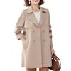 Yalu Women's Elegant Plus Size Mid-Length Spring/Autumn Trench Coat