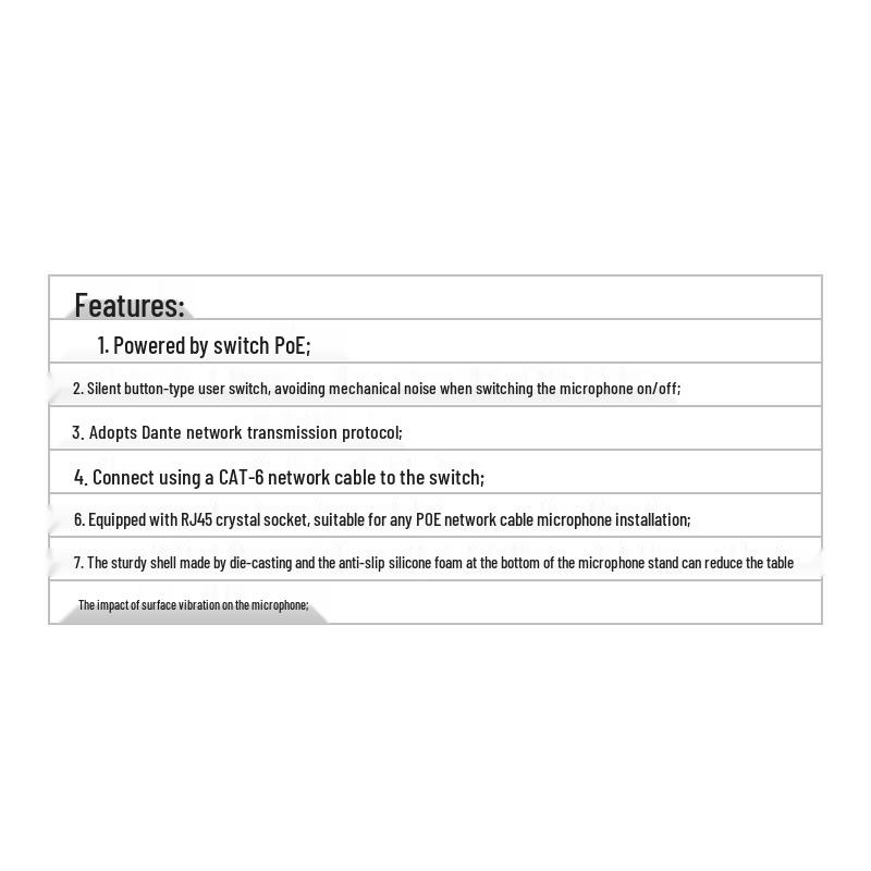 Host HT-DTE-5D IP Network Conference Microphone (CN Version)