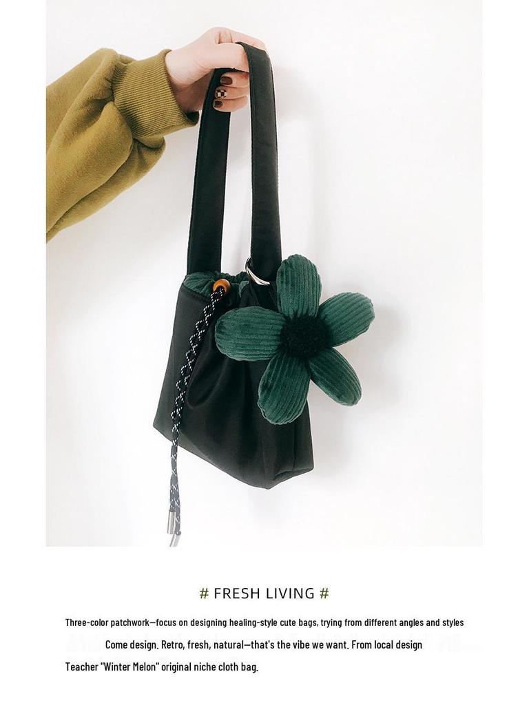 Women's Tricolor Floral Wristlet: High-End Summer Small Handbag & Phone Bag