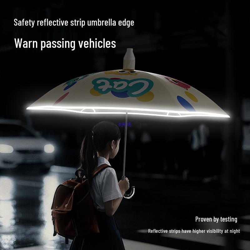 Großer Kinder-Doppelpersonen-Regenschirm für die Schule, wasserdicht, mit langem Griff