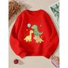 Girls' Crewneck Sweatshirt - Cute Dinosaurs with Balloon And Stars Machine Washable, Spring And Autumn, Sportswear And Casual Wear