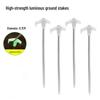 25cm Steel Windproof Luminous Ground Stakes for Tents and Camping