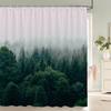 Scenery 3D Bathroom Curtains Natural Landscape Printed Shower Curtains With Hooks Home Decoration Waterproof Fabric Bath Screen