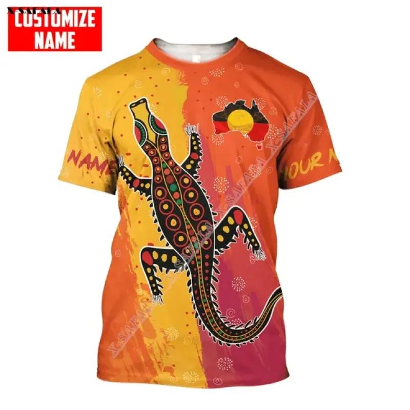 Drapelul aborigenului Australiei Cadou de mână Imprimare 3D Fibră de lapte Tricou sportiv respirabil Vară Bărbați Casual Top