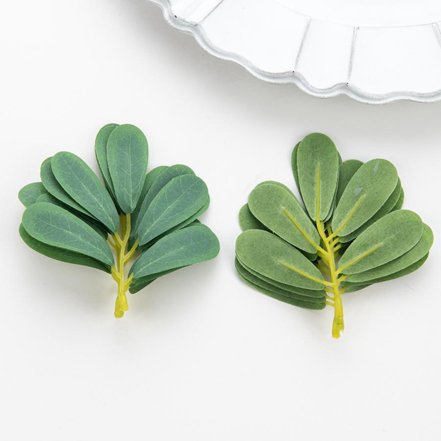 40/80pcs Artificial Flowers Silk Peanut Leaves Fake Plants Diy Candy Box Wedding Festival Wreath Accessories Home Room Decoratio