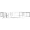 VidaXL Chenil d'extérieur pour chiens Acier 65,34 m²