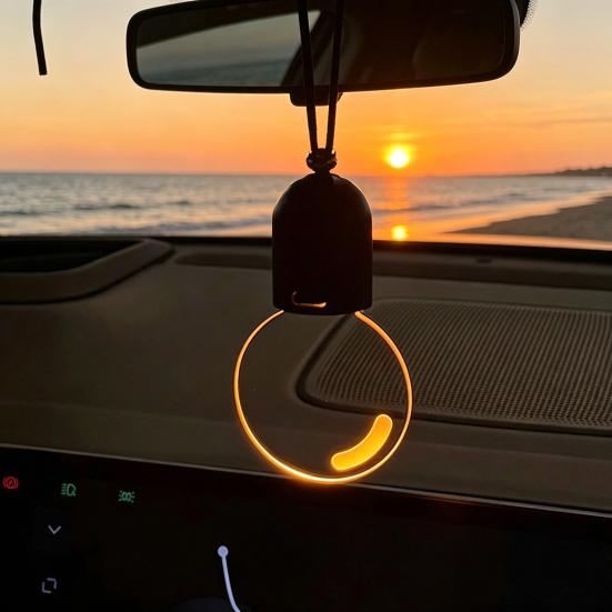 Bulb Car Charm Creative Car Hanging Light with Motion Sensor Rechargeable Retro Rearview Mirror Decoration Warm Glow Ambient Light for Night Driving