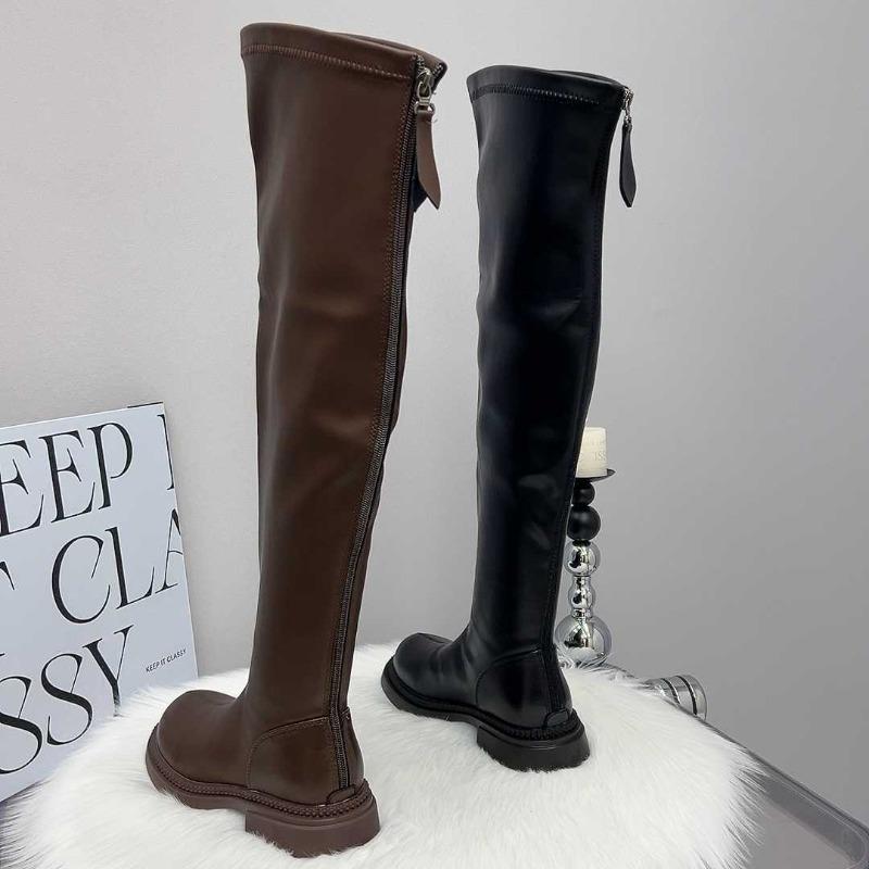 Autumn and winter knee boots long boots tall new tall knight versatile and thin knee boots