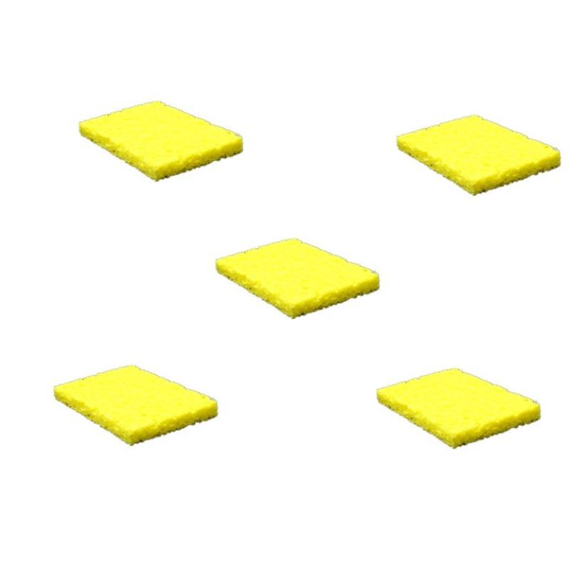 Soldering Sponge 5pcs for Solder Iron Tip Welding Cleaning Sponge Yellow
