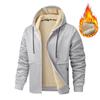 Autumn and Winter Men's Hooded Warm Short Jacket Casual Sports Cardigan Multifunctional Outdoor Jacket Imitation Wool Jacket