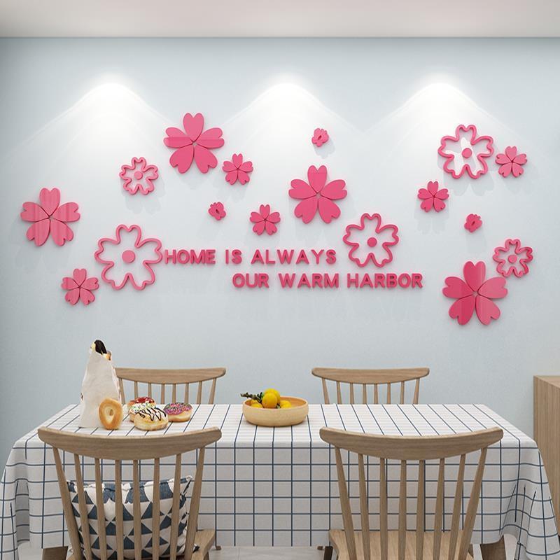 Self-Adhesive 3D Acrylic Wall Stickers for Living Room and Bedroom Decor