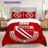Energie Cottbus Pattern Bedding Quilt Set Quilt Cover Pillowcase Home Decoration Birthday Gift (1 * Duvet Cover + 2 * Pillowcase, Without Core)