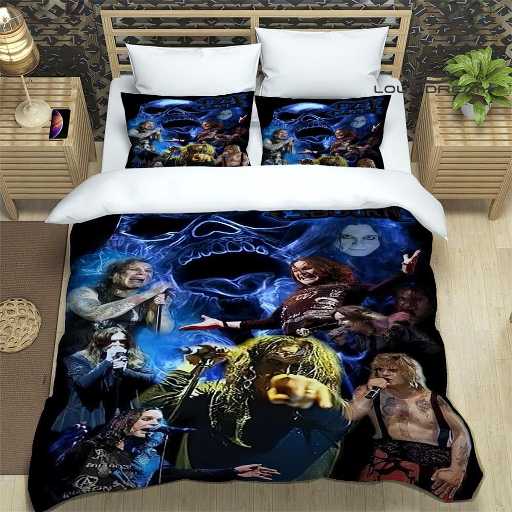 Set Biancheria da Letto Stampati Ozzy Osbourne squisito set di biancheria da letto copripiumino set piumone set biancheria da letto lusso regalo di compleanno