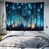 Starry Sky Moon Landscape Tapestry Room Aesthetic  Wall Hanging Art Background Cloth Bedroom Dormitory Home Decoration