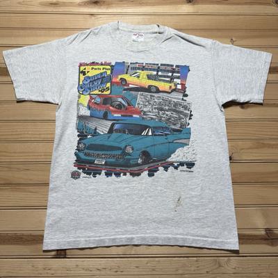 Vintage 90s 1995 Super Chevy Show Hot Rod Dragster Bel Air Shirt Size Large Unisex T-Shirt