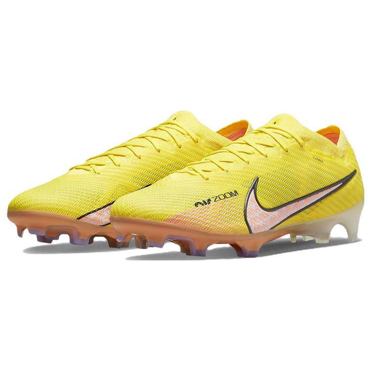 Nike Mercurial Vapor 15 FG Firm Ground Cushioning Slip Resistant Abrasion Resistant Soccer Shoes Men's Yellow Pink DJ4978-780
