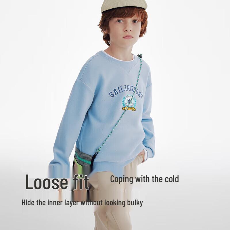 YEEHOO Boys' Crewneck Long-Sleeve Sweatshirt