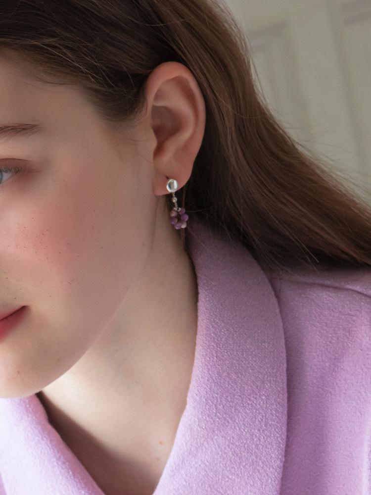 Sosoo Purple Pin Earring