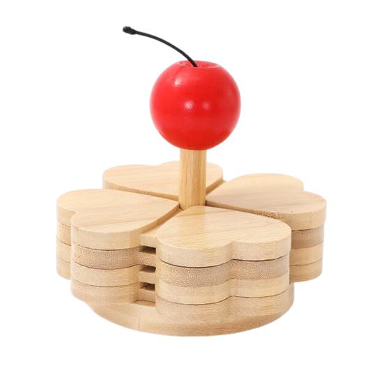 Four-leaf Clover Shape Coaster Heat-Resistant Anti-scalding Placemat Natural Dining Table Mats for Hot Pots